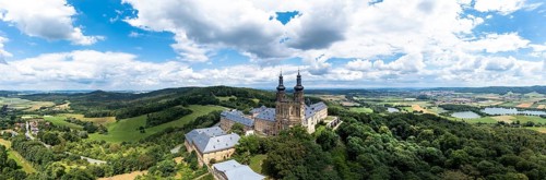 Aerial view of Banz Monastery