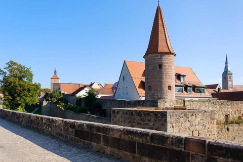 Medieval town with town wall