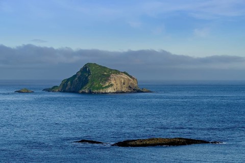 View to the bird island Skruour
