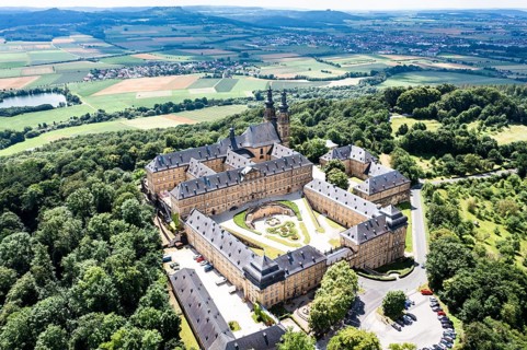 Aerial view of Banz Monastery
