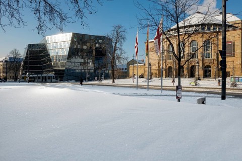 Winter atmosphere with snow