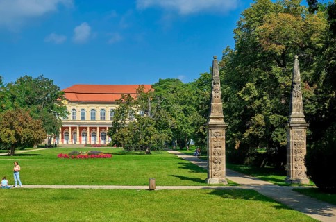 Merseburg Palace Garden with Obelisk and Palace Garden Salon