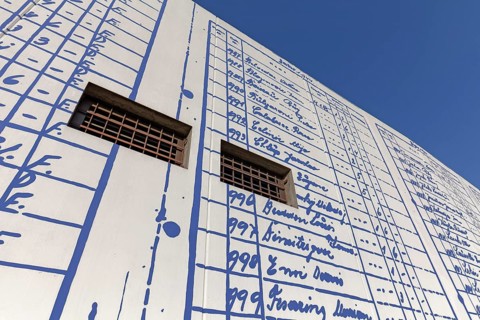 Prison wall designed by artist Ramesch Daha