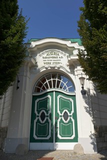 Historic pavilion of the former tobacco factory Krems-Stein