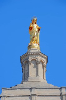 Gilded statue of the Virgin Mary