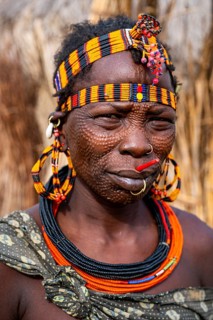 Scar face as a mark of beauty woman