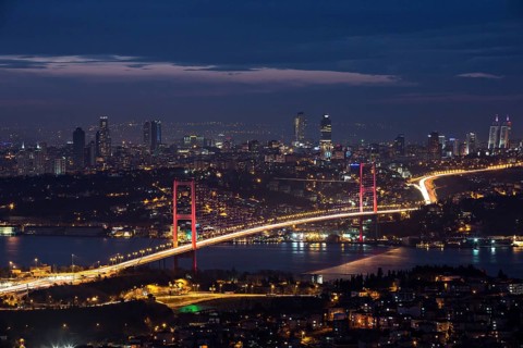 Bosphorus and Bridge by Night