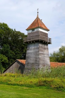 Brine storage tower in the spa gardens