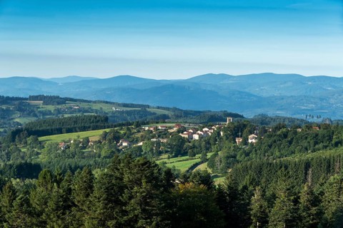 Saint-Amant-Roche-Savine village located in the Livradois-Forez regional natural park