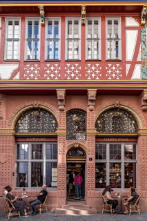 Reconstructed Renaissance half-timbered house