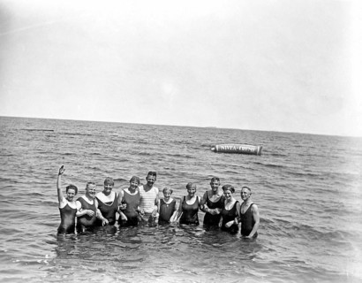 Bathing group on the beach