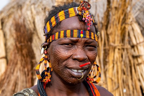 Scar face as a mark of beauty woman