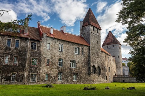 City wall with towers Kuldjala torn