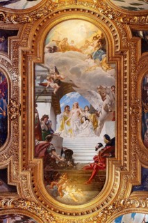 Splendid ceiling in the State Hall with central image of Aphrodite