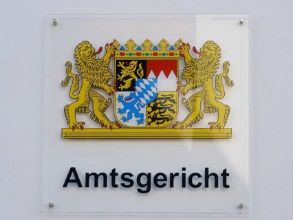 Shield local court with Bavarian coat of arms