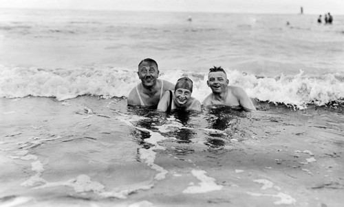Bathing group on the beach