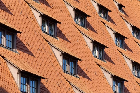 Dormer windows on roof