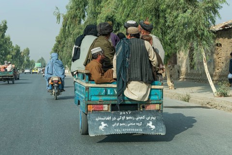Fully loaded trishaw
