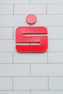 Facade with Sparkasse logo