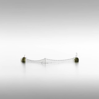 A fishing net at the dam of the Rantum basin on the island of Sylt