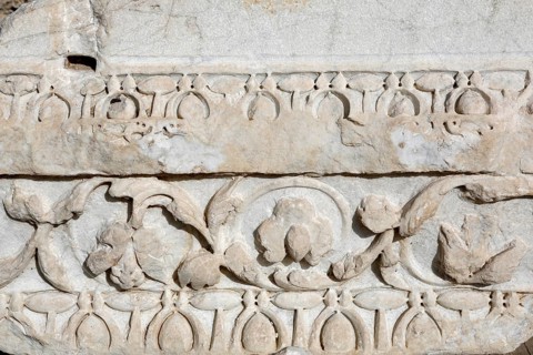 Relief detail in the ancient city of Laodikya in Denizlii