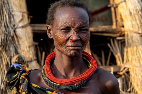 Scar face as a mark of beauty woman