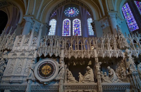 Astronomical clock in the choir
