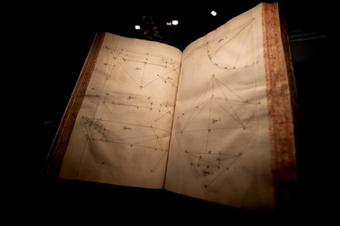 Antique book with technical calculations
