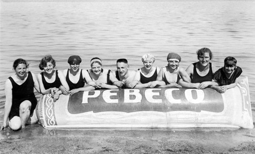 Bathing group on the beach