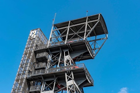 Observation mine shaft tower