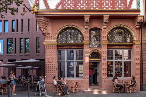 Reconstructed Renaissance half-timbered house