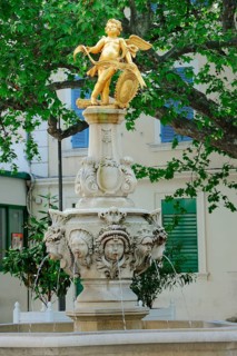 Statue on fountain