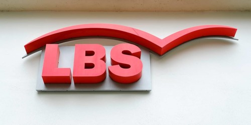 Facade with logo LBS
