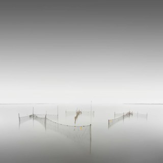 A fishing net at the dam of the Rantum basin