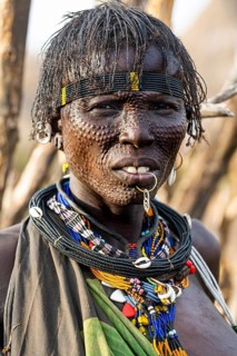 Scar face as a mark of beauty woman