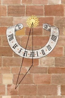 Old sundial on the south side of the Schuerstabhaus