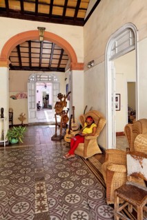 View into old colonial house
