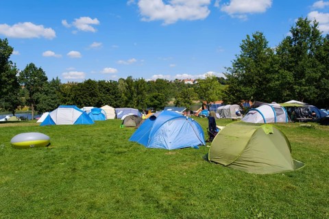 Camping site at the Brombachsee