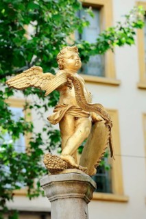 Statue on fountain