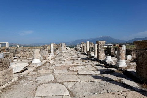 Syria Street in Laodikya Ancient Town in Denizli
