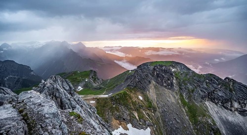 Sunset from a summit