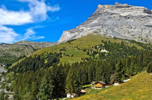 Hamlet of Derborence at the foot of the Les Diablerets massif