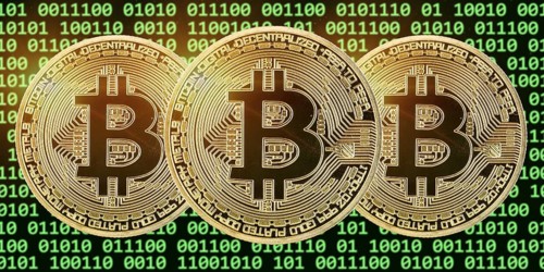 Bitcoin cryptocurrency online pay digital money cryptocurrency economy finance banner
