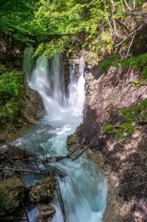 Waterfall in a gorge
