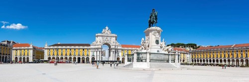 Lisbon Square Praca do Comercio Panorama Travel Travel City in Lisbon