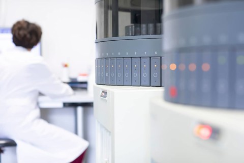 Laboratory equipment in a histology laboratory