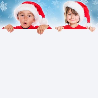 Christmas Children Santa Claus Christmas Card Square copy space Copyspace Copy Space