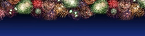 New Year's Eve Fireworks Sylvester New Year Text Free Space Copyspace Large Banner New Year New Party