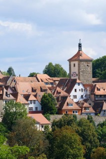 View from the castle garden of the old town with Siebersturm