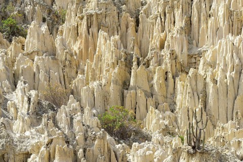 Bizarre rock formations in Valle de la Luna